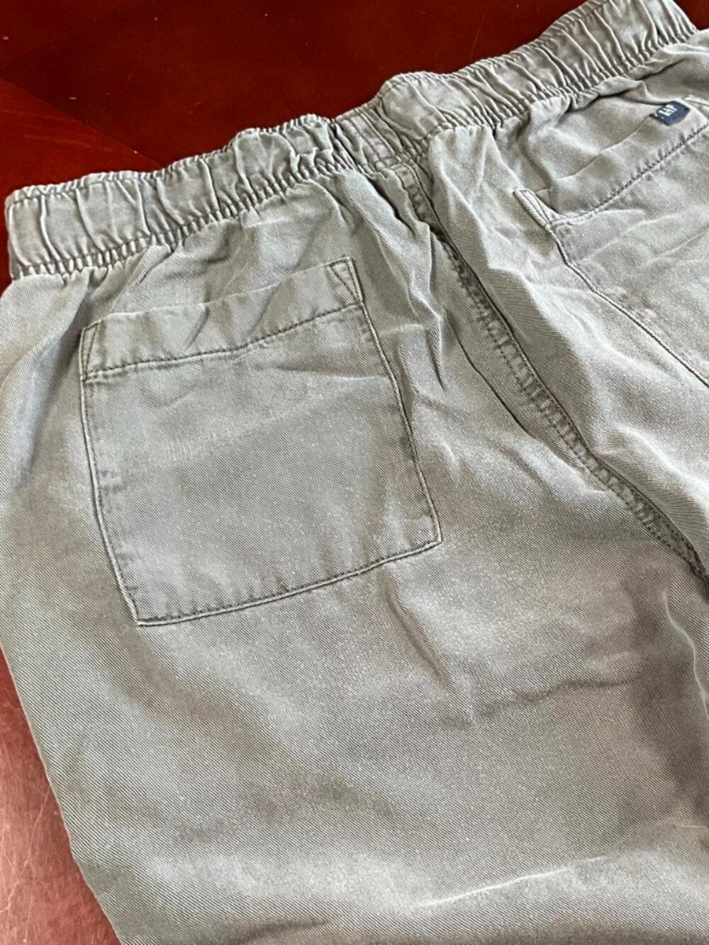 Womens GAP Stretch Casual Cargo Utility Charcoal Gray Pants (30x24.5, Medium)